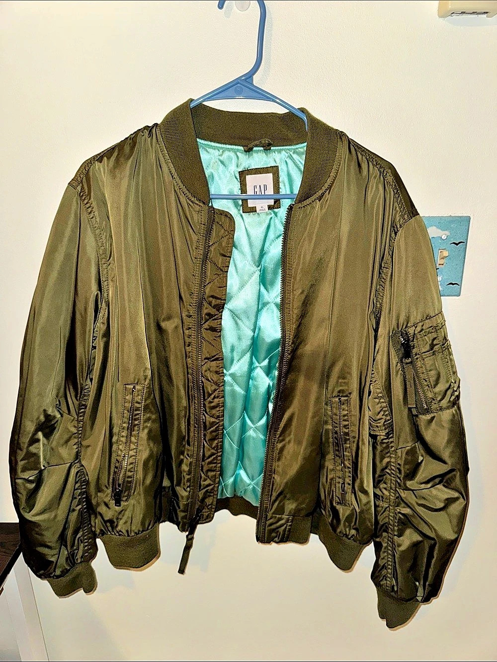 Gap Olive Bomber Jacket Like New